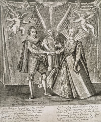 VI. Jakab és I (1566-1625) és Dán Anna (1574-1619) házasságának ünnepe, amelyet a művész vésett alkotó: Francis Delaram
